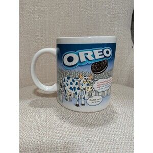 OREO Houston Harvest Vintage Cookie Cow's Milk Coffee Cup Mug Nabisco